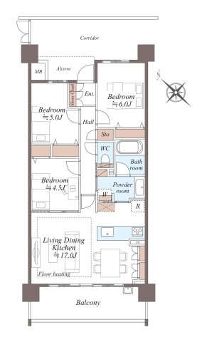 ザ・ステージオガーデンフロントタワーの間取り