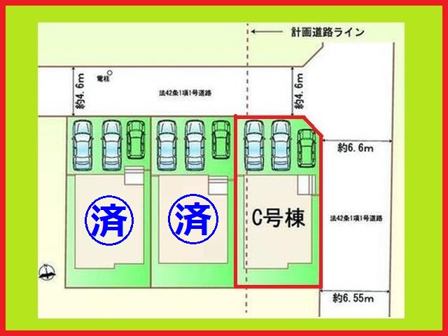 北名古屋市薬師寺山浦の新築一戸建の区画図|◇Ｃ号棟◇