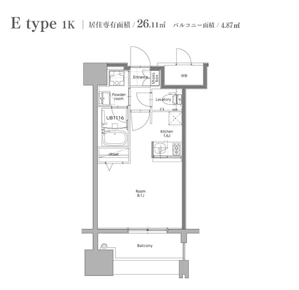 新品家具付きマンション住吉30(KaGood福岡)の間取り