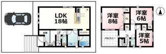 【間取り】 | 稲葉台第３　全２棟２号棟