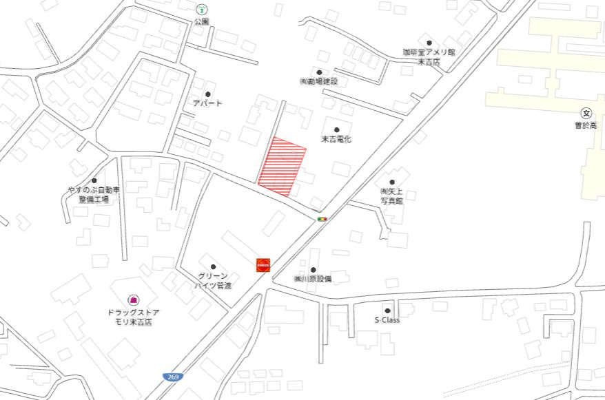 曽於市末吉町諏訪方の売地の土地図