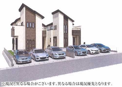 川崎市麻生区王禅寺西4丁目　新築戸建全2棟　1号棟の外観パース