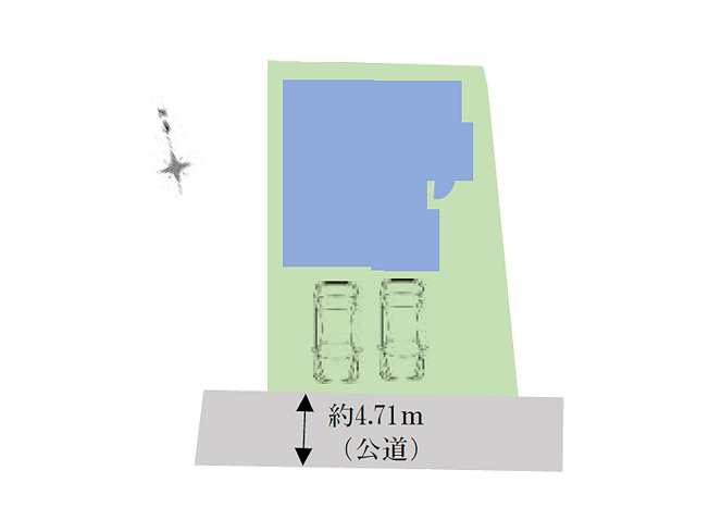 【区画図】 | 志木市本町2丁目　新築一戸建住宅　全1棟　(志木本店) | カースペース2台可能（※車種による）。