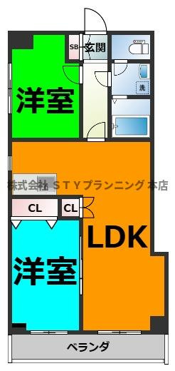 仲介手数料0円！スカイライフ新宿の間取り