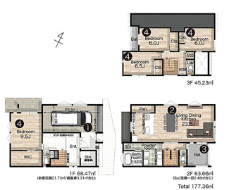 【間取り】 | 文京区向丘2丁目　新築戸建　32580万円