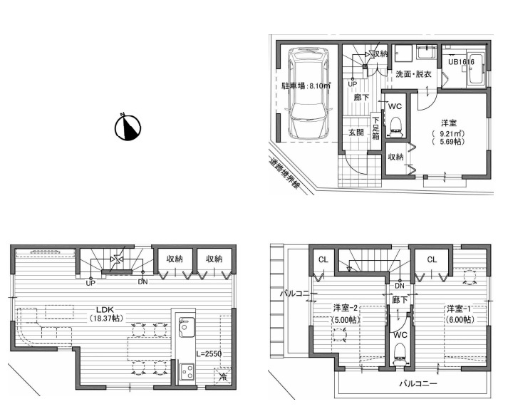 下寺町　中古戸建の間取り