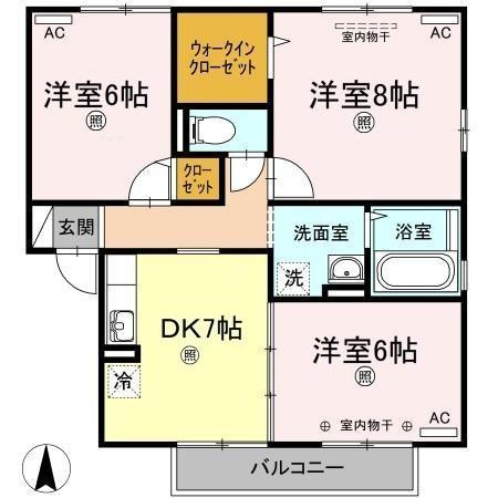 グランフェリオ C棟の間取り