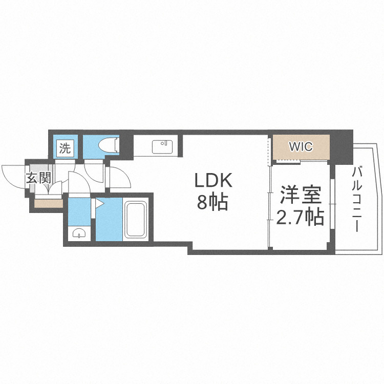 大阪市東成区神路４丁目の賃貸マンションの間取り