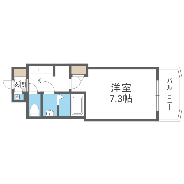 大阪市東成区神路４丁目の賃貸マンションの間取り