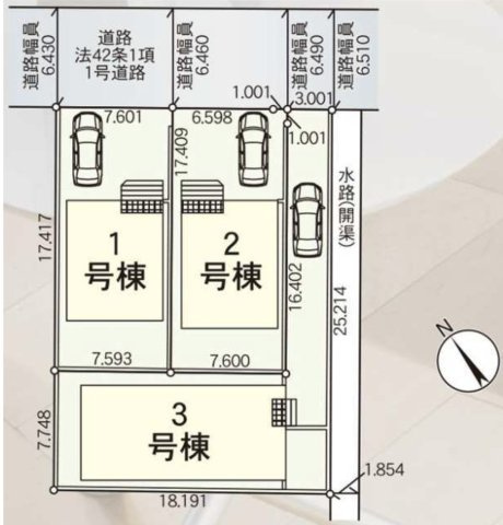 【区画図】 | 鴻巣市筑波第5 Ⅱ期　CRADLE GARDEN　新築戸建　全3棟　3号棟