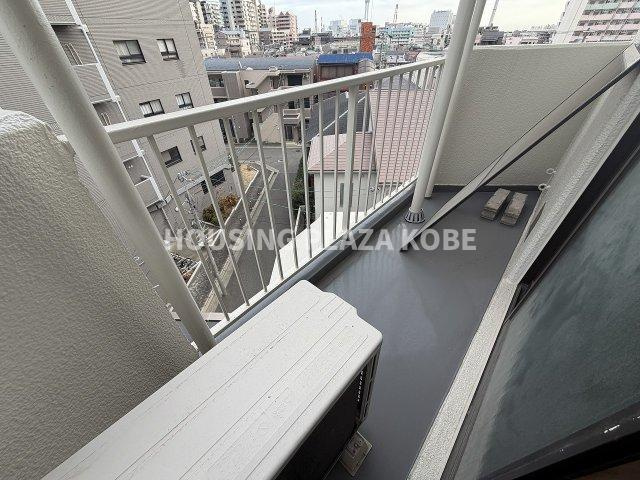 稗原マンションのバルコニー