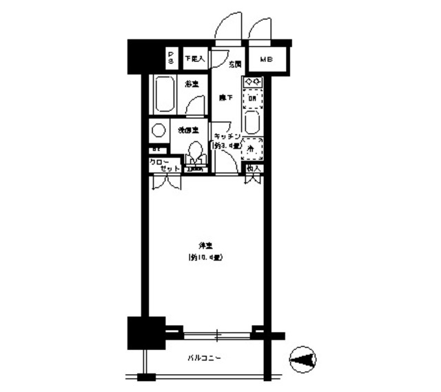 パークキューブ神田の間取り