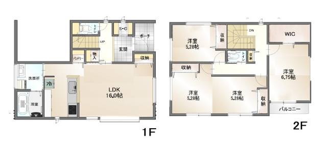 【間取り】 | 厚木市毛利台三丁目　新築分譲住宅　全1棟