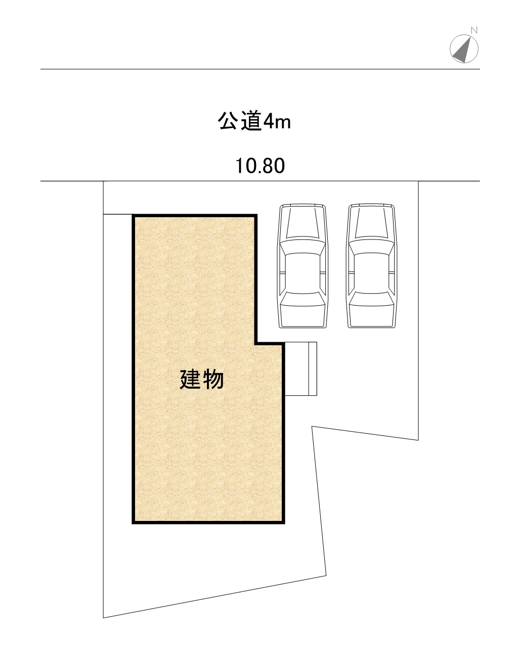 高浜市湯山町８丁目　全1棟の区画図|駐車場並列２台可能