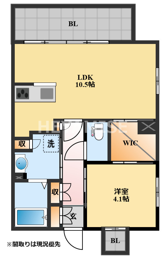 フロンティアききつⅢの間取り