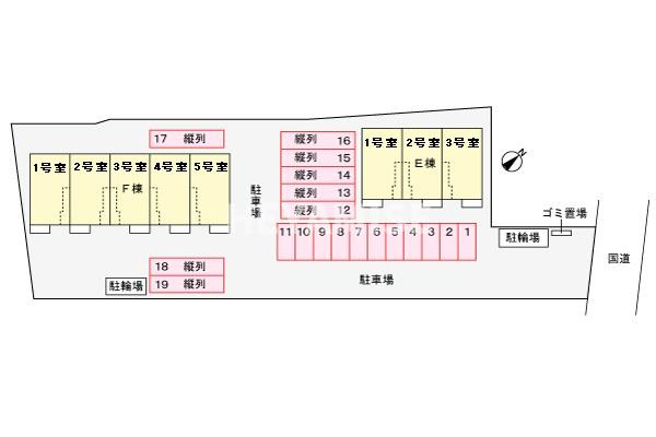 プロムナードメゾン参番館Eの区画図