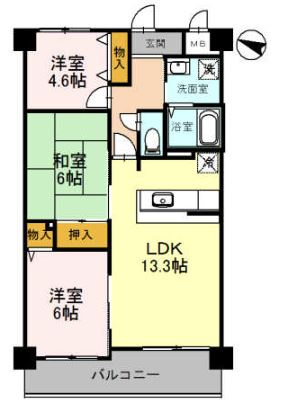 【間取り】 | フローラ南館