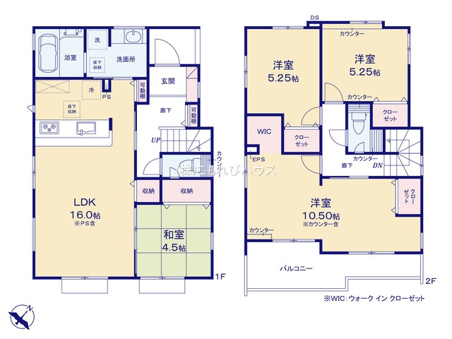 北本市中丸7丁目　新築一戸建て　ブルーミングガーデン　11の間取り|【全12棟・11号棟】北本市中丸7丁目　新築一戸建て　ブルーミングガーデン　11・4LDK・土地面積132.87m2・建物面積103.44m2