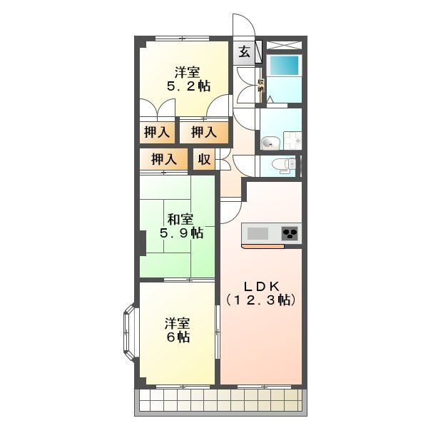 グローリア壱番館の間取り