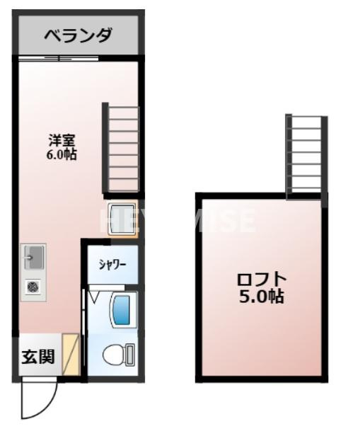 清水スカイハイツの間取り|※現況を優先します。