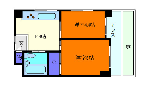 甲南六甲ハイムの間取り