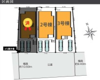 市川市北方町４丁目4期の区画図