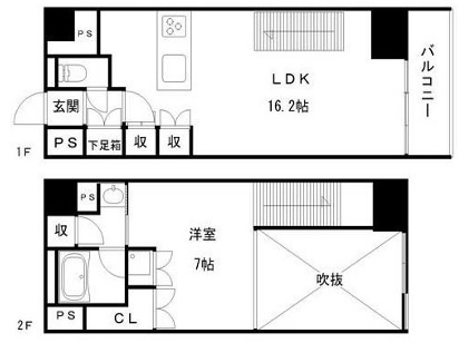 大阪市中央区本町橋の賃貸マンションの間取り