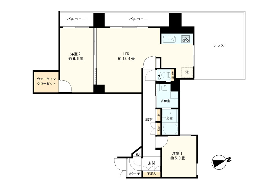 エミール松が丘の間取り