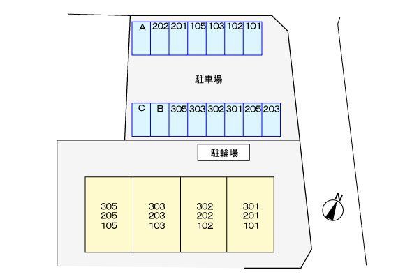 ハイツ江端　　刈谷市近郊の賃貸ならクラスホーム刈谷の区画図