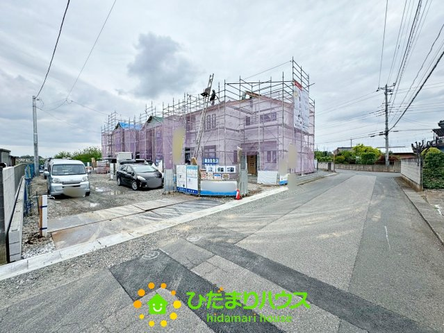 加須花崎　新築一戸建て　02　リーブルガーデンの前面道路含む現地写真|2026/4/15　撮影