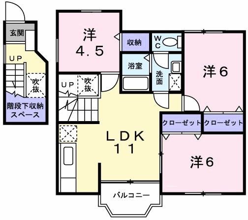 アンソレイエの間取り