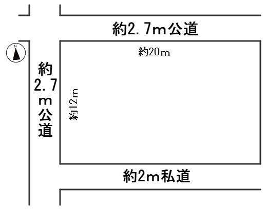６６７１９　岐阜市岩崎土地の区画図