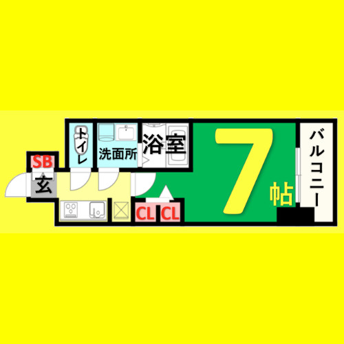 S-RESIDENCE金山三丁目　名古屋市賃貸　仲介手数料無料の間取り