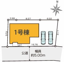西東京市保谷町5丁目　新築一戸建　西武新宿線　西武柳沢の区画図