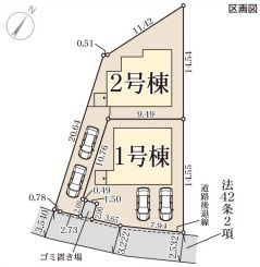 リーブルガーデン精華町菱田東川原の区画図