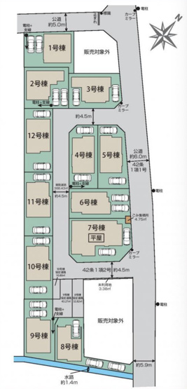 【区画図】 | 北本市中丸7丁目　新築戸建　全12棟　8号棟