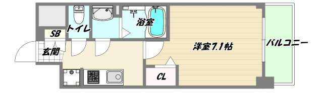 大阪市淀川区西中島１丁目の賃貸マンションの間取り