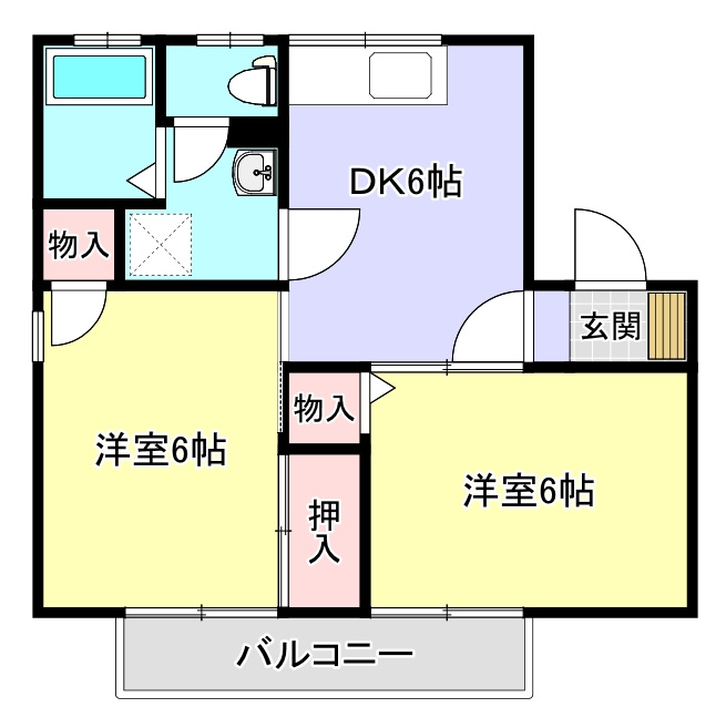 セベルハイツA棟の間取り