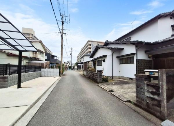 上田町3丁目　土地の前面道路含む現地写真|前面道路含む現地(2026年2月撮影)