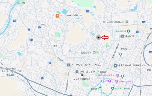 姫路市北新在家1丁目　新築の地図