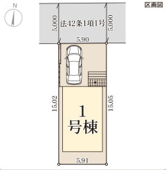 リーブルガーデン城陽市寺田水度坂の区画図