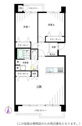 【間取り】 | 専有面積71.46㎡・南向き・2LDK・駐車場有（月額8000円～10000円）