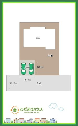 いわき市中央台飯野2丁目　中古戸建の区画図