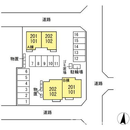 グランシャトーＢの区画図