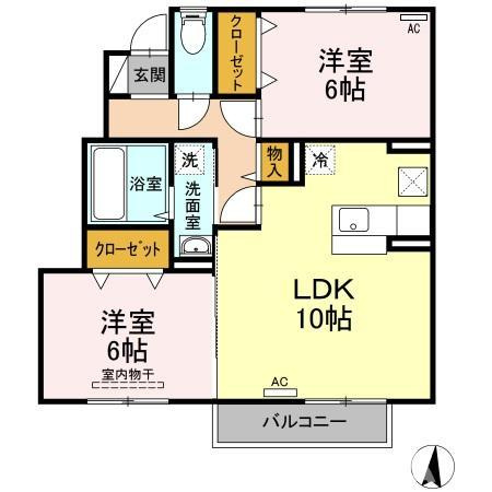 グランシャトーＢの間取り