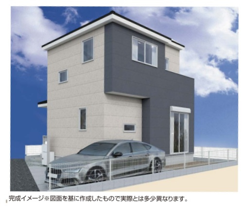 あきる野市上代継　新築！駅徒歩10分の外観パース|【完成イメージ】こちらの物件は、アイディホーム株式会社による安心の施工です