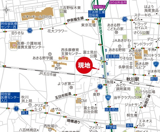 あきる野市上代継　新築！駅徒歩10分の地図