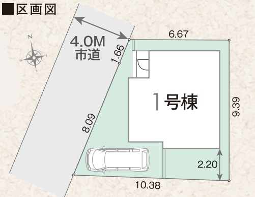 あきる野市上代継　新築！駅徒歩10分の区画図