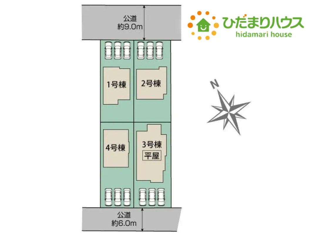 深谷市上柴町西1丁目　新築一戸建て　ブルーミングガーデン　02の区画図