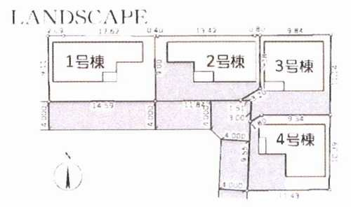 大和市福田8丁目　新築戸建全4棟　2号棟の区画図